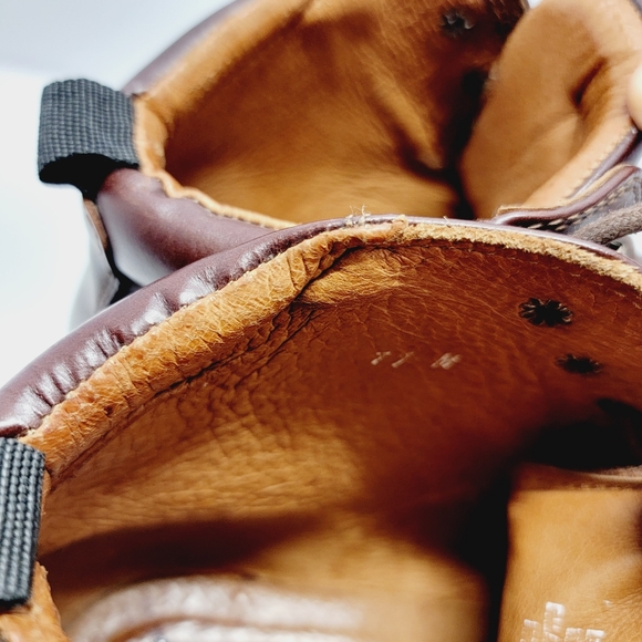 Club Room Italy Made Men Sz 11M Brown Leather Cap-Toe Lace Up Dress Ankle Boots. - Picture 11 of 13